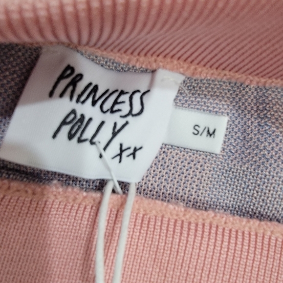 NEW Princess Polly Pink Blue Knit Pull on Skirt Size S / M - Picture 10 of 12